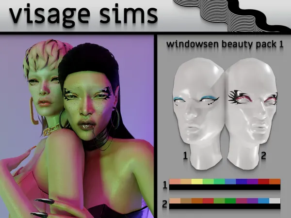 Alpha windowsen beauty pack 1 by v1s4g3 - The Sims 4 custom content