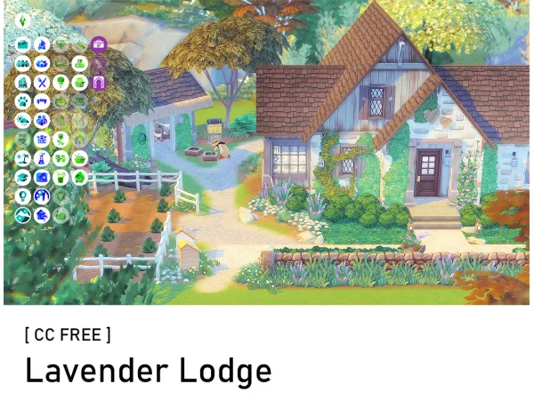Maxis Match Lavender Lodge Free - The Sims 4 Custom Content