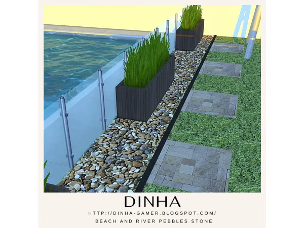 Alpha Beach and River Pebbles Stone 5 Swatches - The Sims 4 Custom Content