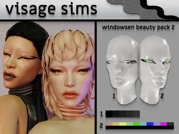 Alpha windowsen beauty pack 2 by v1s4g3 - The Sims 4 custom content