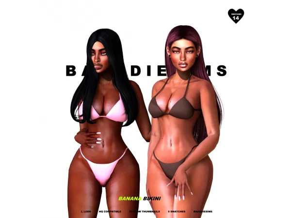 BANANA BIKINI by BADDDIESIMS