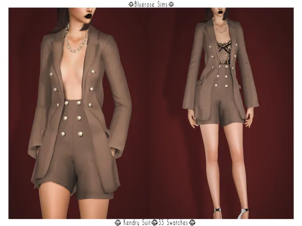 Alpha Kendry Suit - The Sims 4 Custom Content