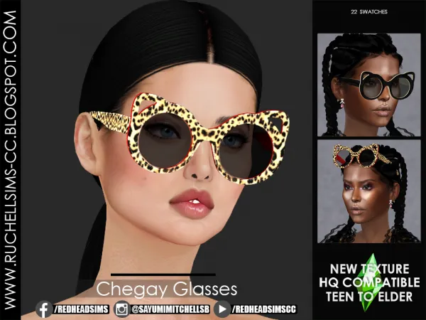 Alpha CHEGAY GLASSES [GIFT] - The Sims 4 Custom Content
