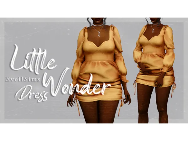 Mix EvellSims_Dress_Little Wonder - The Sims 4 Custom Content