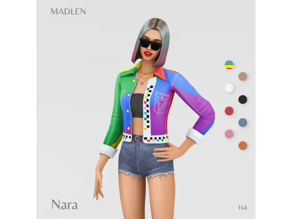 Maxis Match Nara Jacket by Madlen - The Sims 4 Custom Content