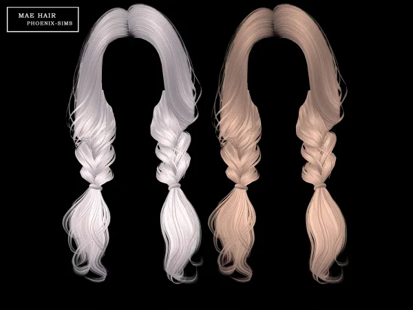 Alpha Mae Hair - The Sims 4 Custom Content