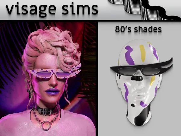 Alpha 80s shades - The Sims 4 Custom Content