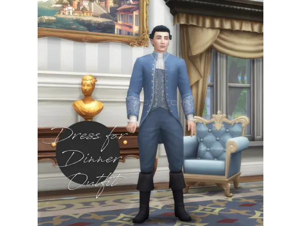 Maxis Match Dress for Dinner Outfit Conversion - The Sims 4 Custom Content