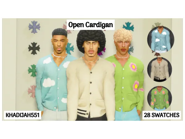 Alpha OPEN CARDIGAN - The Sims 4 Custom Content