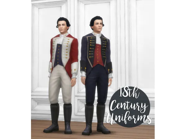 Maxis Match 18th Century Army Uniforms - The Sims 4 Custom Content