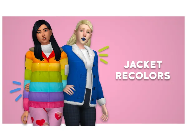 Maxis Match two jacket recolors - The Sims 4 Custom Content