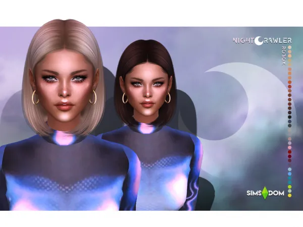 Alpha bergdorf x nightcrawler collab robo k hair - The Sims 4 Custom Content
