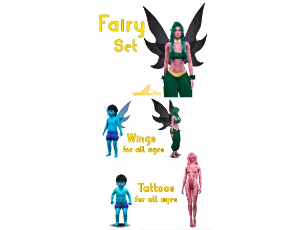 Maxis Match Fairy Set Auditore by Natalia - The Sims 4 Custom Content