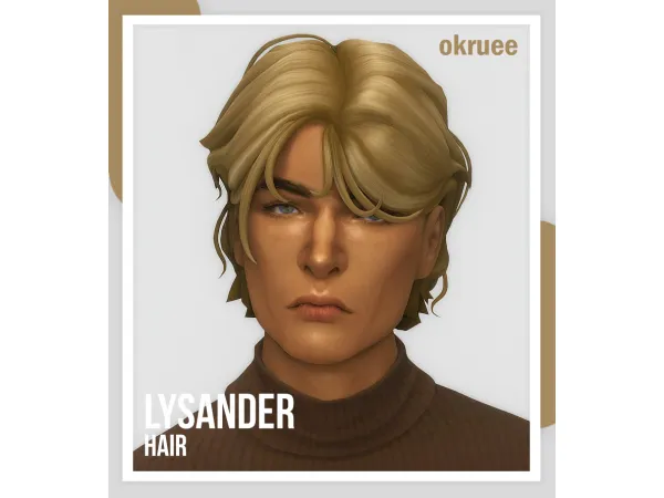 Maxis Match lysander hair by okruee - The Sims 4 Custom Content