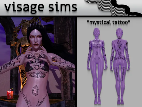 Mix mystical tattoo - The Sims 4 Custom Content