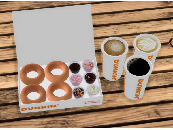 Alpha Dunkin Donuts - The Sims 4 Custom Content