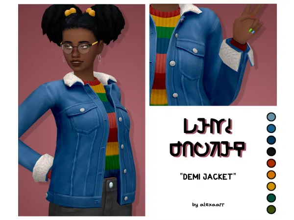 Maxis Match Demi Jacket - The Sims 4 Custom Content