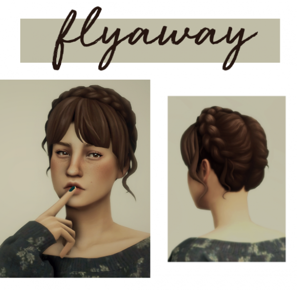 Maxis Match flyaway hair by simsfinds - The Sims 4 Custom Content