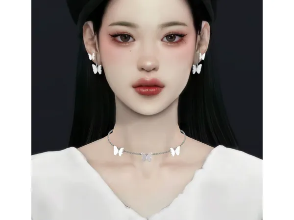 Alpha Butterfly Accessory Set by euno sims cc - The Sims 4 Custom Content