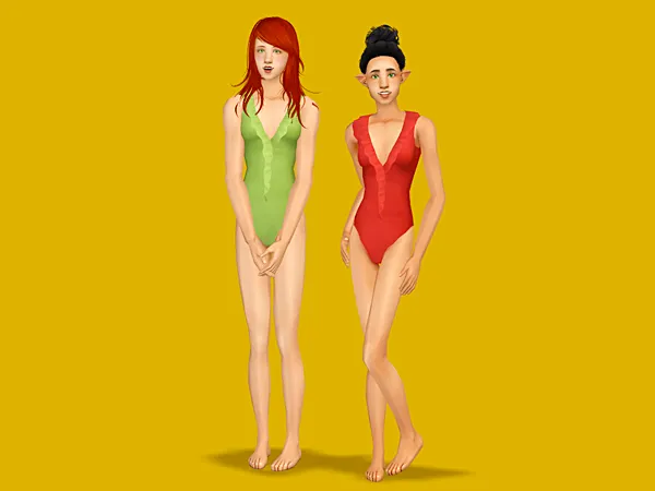Frilly Swimwear Mashup - The Sims 2 Custom Content