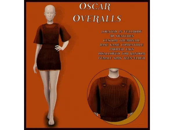 Maxis Match Oscar Overall Dress moth by simsfinds - The Sims 4 Custom Content