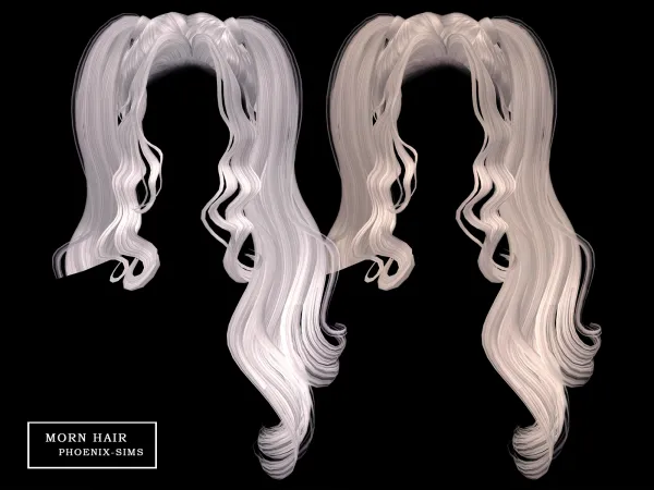 Alpha Morn Hair - The Sims 4 Custom Content