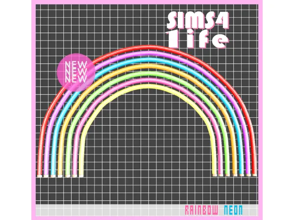 Mix Rainbow neon and fun color crates by Sims41ife - The Sims 4 Custom Content