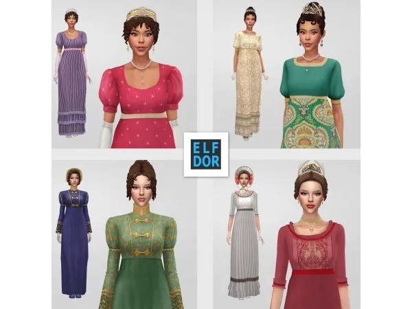 Maxis Match July Collection 1 Regency Set - The Sims 4 Custom Content