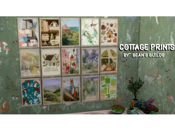 Maxis Match Cottage Prints - The Sims 4 Custom Content