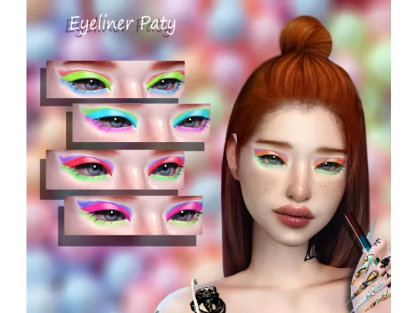 Mix PATYSIMS_ PATY EYELINER - The Sims 4 Custom Content