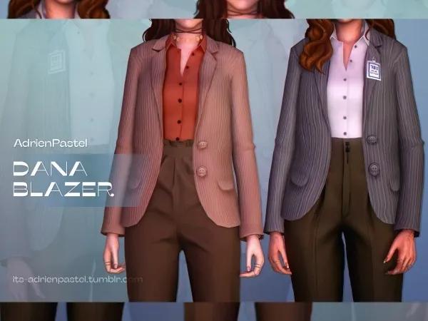 Maxis Match Dana Blazer AccBage - The Sims 4 Custom Content