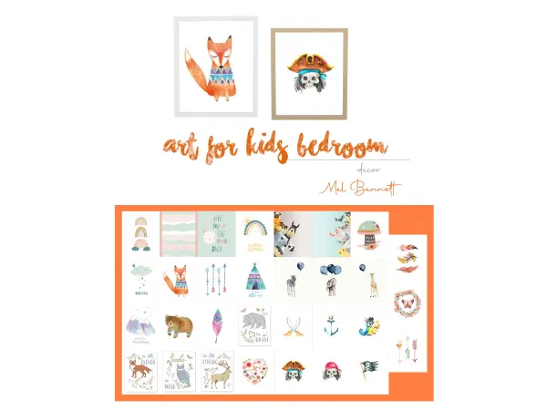 Maxis Match Art for Kids Bedroom - The Sims 4 Custom Content