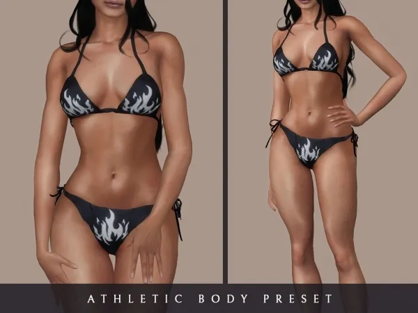 Alpha Athletic Body Preset - The Sims 4 Custom Content