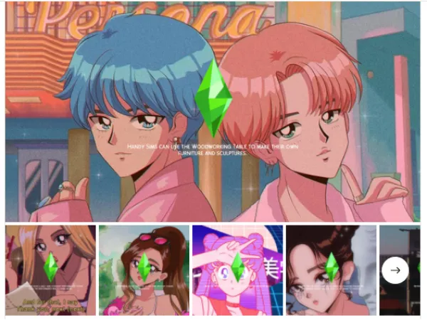 Maxis Match diavian__Anime Backgrounds - The Sims 4 Custom Content