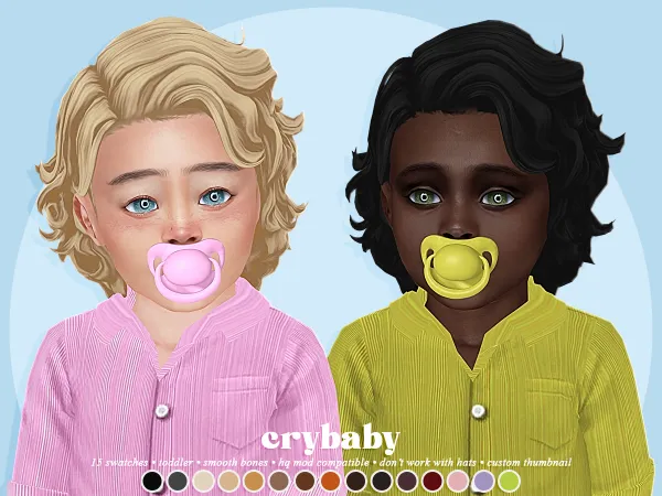 Maxis Match crybaby jazz riff hair (simstrouble) toddler m - The Sims 4 Custom Content