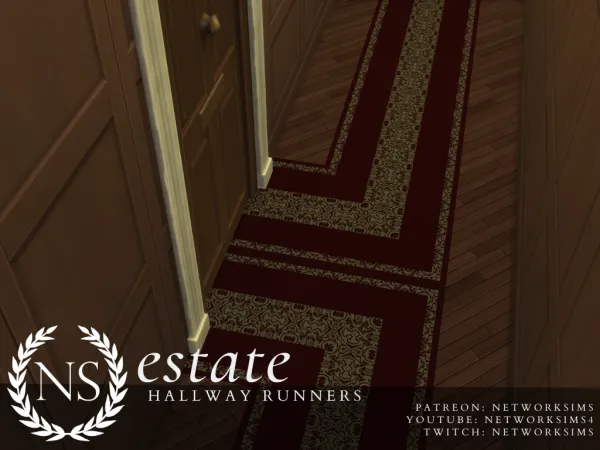 Mix Estate Hallway Runners by networksims - The Sims 4 Custom Content