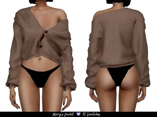 Alpha Mary's Jacket - The Sims 4 Custom Content
