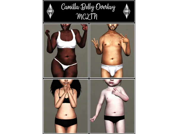 Mix Camilla Belly Overlay by simsfinds - The Sims 4 Custom Content