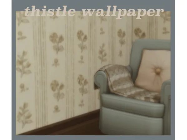 Maxis Match thistle wallpaper - The Sims 4 Custom Content