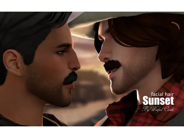 Mix Sunset (Facial hair) by Wistful Castle - The Sims 4 Custom Content