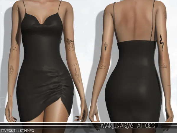 Mix Marius arms tattoos - The Sims 4 Custom Content