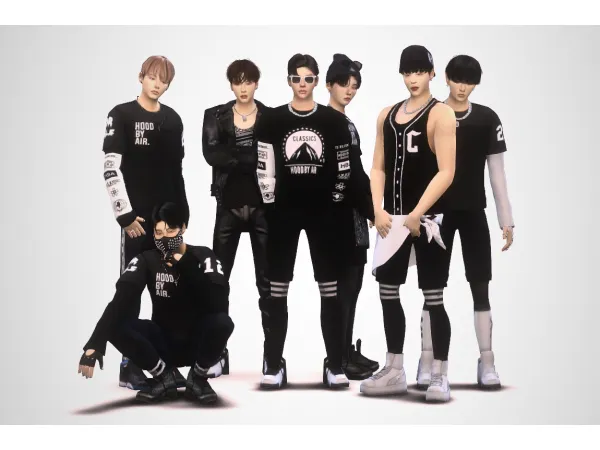 Mix BTS No More Dream Pose - The Sims 4 Custom Content