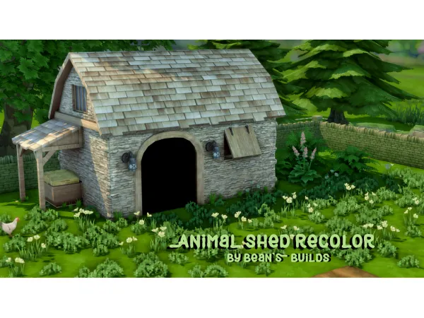 Maxis Match Animal Shed Recolor - The Sims 4 Custom Content