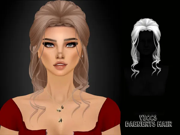 Alpha VICCS_DAENERYS HAIR - The Sims 4 Custom Content