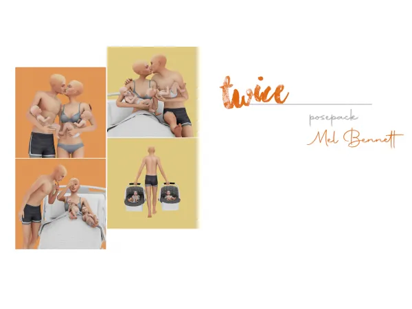 Maxis Match Twice Posepack - The Sims 4 Custom Content