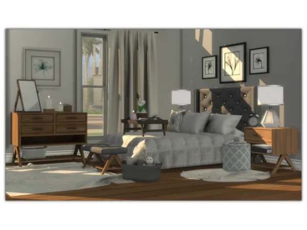 Mix The Tailored Suite Bedroom by 13pumpkin31 - The Sims 4 Custom Content