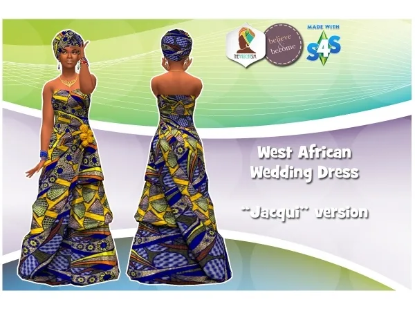 TheAfricanSim’s West African Wedding Dress