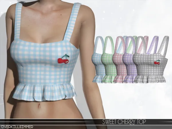 Alpha Sweet Cherry Top - The Sims 4 Custom Content