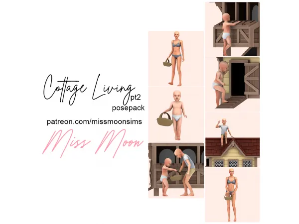 Maxis Match Cottage Living pt 2 posepack - The Sims 4 Custom Content