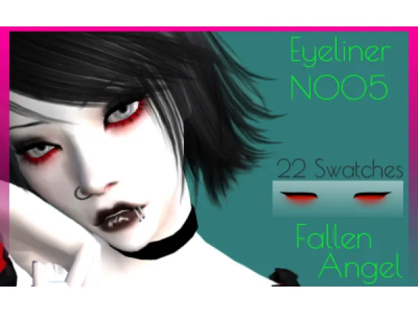 Mix Eyeliner N005 by Fallen Angel - The Sims 4 Custom Content